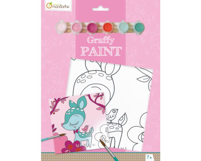 Exaclair B2B #PP013 Avenue Mandarine, Graffy Paint Fawn, Watercoloring Set  for Kids, 7 7/8 x