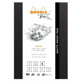 #116103 Rhodia Touch Maya Pad - White - Cross'n'Dot - A5 - 50 Sheets