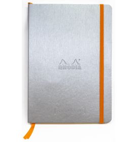 Rhodia Softcover Goalbook - Dot Grid - Ivory Paper - A5 - Silver