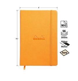 Rhodia - Webnotebook - Lined - 90g Ivory Paper - 96 Sheets - A5 - Orange