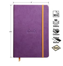 Rhodia - Rhodiarama - Webnotebook - Hardcover - Lined - 90g Ivory Paper - 96 Sheets - A5 - Purple