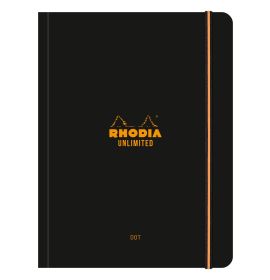 Rhodia - Unlimited Notebook - Dot Grid - 60 Sheets - 6 x 8 1/4" - Black