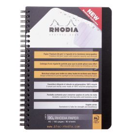 Rhodia - Rhodiactive - Address Book - 80 Pre-Printed Sheets - 5 1/2 x 8 1/4" - Black