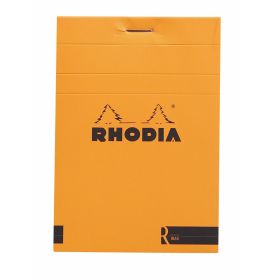 Rhodia - R by Rhodia - Premium Staplebound Notepads - Blank - 90g Ivory Paper - 70 Sheets - 3 3/8 x 4 3/4" - Orange