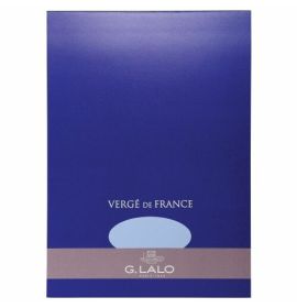 #127/01 G. Lalo Straight Edge Vergé de France Tablet - Large 8 ¼ x 11 ¾ Watermarked Assorted 50 sheets
