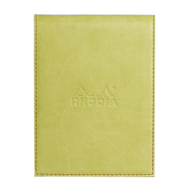 #1282/06 Rhodia Pad Holder N. 12 Anis Green with Orange Lined Pad, 3 ¾ x 5 ¼