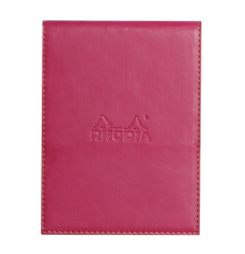 #1282/12 Rhodia Pad Holder N. 12 Raspberry with Orange Lined Pad, 3 ¾ x 5 ¼