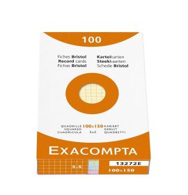 Exacompta - Index Cards - Graph - 100 Cards - 4 x 6" - Assorted