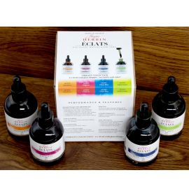 Jacques Herbin - Eclats Dye-Based Watercolor Ink - 50ml Bottle with Glass Pipette - Vibrant Color Collection