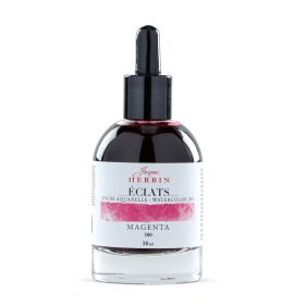 Jacques Herbin - Eclats Dye-Based Watercolor Ink - 50ml Bottle with Glass Pipette - Magenta