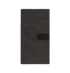 #6711Q5 Quo Vadis Visoplan 2023 Monthly Planner 12 Months, Jan. to Dec. Pocket 6 3/4 x 3 1/2" Smooth Faux Suede Charcoal Black
