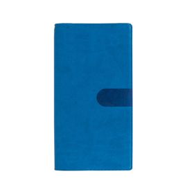 #0612Q5 Quo Vadis 2023 IB Traveler Weekly Planner 12 Months, Jan. to Dec. 3 1/2 x 6 3/4" Smooth Faux Suede Texas Blue