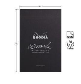 Rhodia - PAScribe Pad - Black - 120g - 60 Lined Sheets