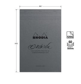 Rhodia - PAScribe Pad - Grey - 120g - 60 Lined Sheets