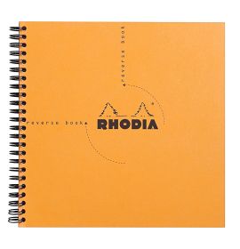 Rhodia - Reverse Book - Graph - 80 Sheets - 8 1/4 x 8 1/4" - Orange