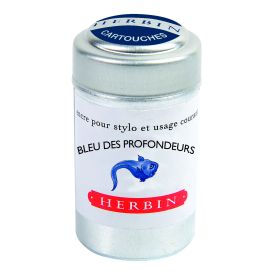 Jacques Herbin - Fountain Pen Ink - Bleu des Profondeurs - Cartridge
