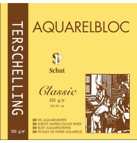 #21049 Schut Terschelling Classic Cold Press/Medium Fine 300g 20x20 cm Blocks - Glued on 4 sides 20 Sheets