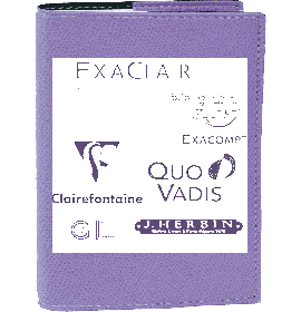 #21216Q5 Quo Vadis 2023 Notor Daily Planner 12 Months, Jan. to Dec. 4 3/4 x 6 3/4" Grained Faux Leather Club Lilac