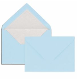 #214/07 G. Lalo Open Stock Vergé de France Rectangular Envelopes 4 ½ x 6 ¼ Straight edge Turquoise 25 envelopes