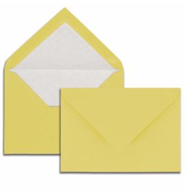 #214/19 G. Lalo Open Stock Vergé de France Rectangular Envelopes 4 ½ x 6 ¼ Straight edge Yellow 25 envelopes