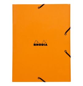 Rhodia - Three Flap Portfolios - Pressboard with Elastic Closures - Orange - 9 1/2 x 12 1/2"