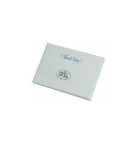 #2545/07 G. Lalo Deckle-Edge Thank You Packs 5 ¼ x 6 Turquoise 5 x 5
