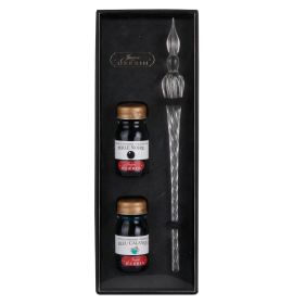 Jacques Herbin - Round Glass Pen & Ink Set - Clear