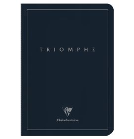 Clairefontaine - "Triomphe" Notebook - Sewn Spine - Blank - 48 Sheets - 6 x 8 1/4" - Deep Blue