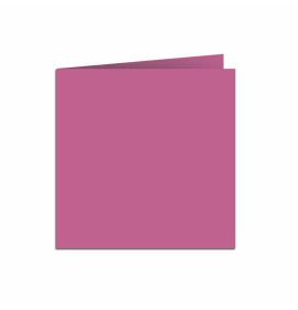 #424/15 G. Lalo Open Stock Vergé de France Foldover Square Cards 6 ¼ x 6 ¼ Straight edge Raspberry 25 cards