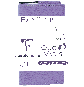 #47216Q5 Quo Vadis 2023 Biweek Weekly Planner 12 Months, Jan. to Dec.  3 1/2 x 6 3/4" Grained Faux Leather Club Lilac