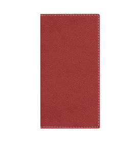 #4725Q5 Quo Vadis 2023 Biweek Weekly Planner 12 Months, Jan. to Dec.  3 1/2 x 6 3/4" Grained Faux Leather Club Red