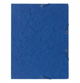 Exacompta - Three Flap Folder - Pressboard - 9 1/2 x 12 1/2" - Blue