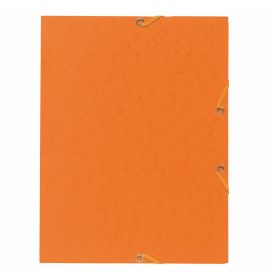 Exacompta - Three Flap Folder - Pressboard - 9 1/2 x 12 1/2" - Orange