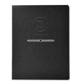 Clairefontaine - Crok' Book® Sketchbook Noir - Black Paper - 20 Sheets - 6 3/4 x 8 3/4"