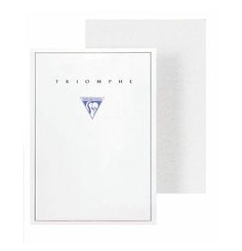 Clairefontaine "Triomphe"  Stationery - Writing Tablets - 5 ¾ x 8 ¼" - Lined - Extra White