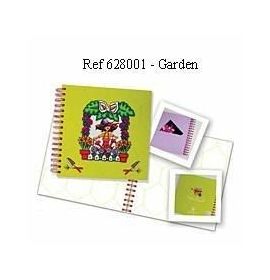 #628001 Clairefontaine Notebooks Sophie Maxwell Hobby Collection Gardening 8 1/2 x 8 1/2 Hard Cover Paper w/motif 2 pockets 72 s