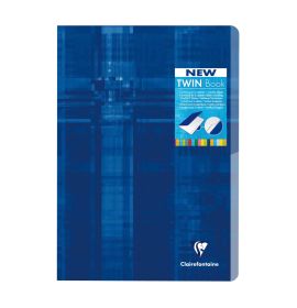 #63615 Clairefontaine Classic Notebooks Side Staplebound Twinbook Two Subjects 8 1/4 x 11 3/4 Lined w/ Margin and 2 tabs Assorte