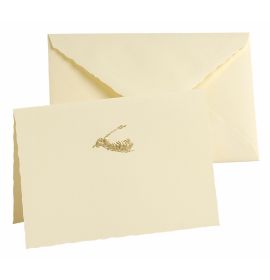 #646/81 G. Lalo Fold Over Note Cards Gift Box, 2 Motif per Pack, Writer’s Hand