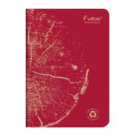 Clairefontaine - Forever Recycled Notebooks - Staplebound - Lined - 48 Sheets - 6 x 8 1/4" - Brick Red