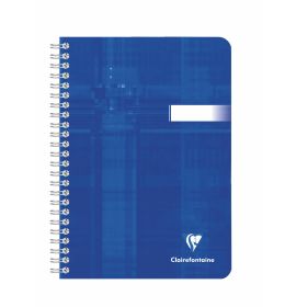 Classic Clairefontaine Wirebound Notebook - Lined - 6 x 8 1/4" - Blue
