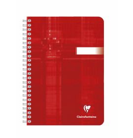 Classic Clairefontaine Wirebound Notebook - Lined - 6 x 8 1/4" - Red