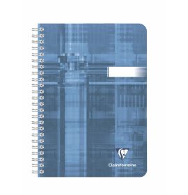 Classic Clairefontaine Wirebound Notebook - Lined - 6 x 8 1/4" - Blue Grey