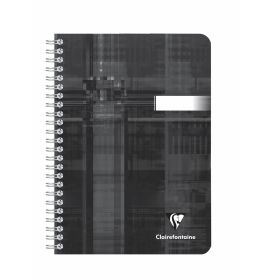 Classic Clairefontaine Wirebound Notebook - Lined - 6 x 8 1/4" - Black