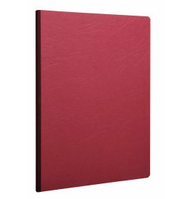 Clairefontaine - Basic Notebook - Clothbound - Elastic Closure - Lined - 96 Sheets - 8 1/4 x 11 3/4" - Red