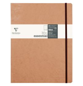 79443 - Clairefontaine - My Essential - Paginated Notebook - Dot Grid - 96 Sheets - 7 1/2 x 9 7/8" - Tan