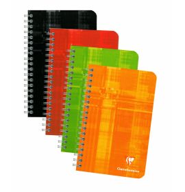 Classic Clairefontaine Wirebound Notebook - Lined - 4 1/4 x 6 3/4" - Assorted
