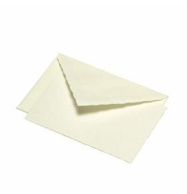 G. Lalo - Verge de France - 10 Cards and Envelopes - 300g - 3 3/4 x 6" - White