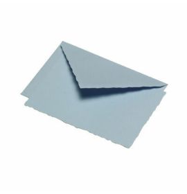 G. Lalo - Verge de France - 10 Cards and Envelopes - 300g - 3 3/4 x 6" - Blue