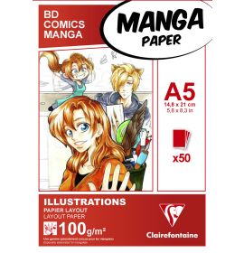 Clairefontaine - Manga Drawing Paper - Illustration Pad - 6 x 8"