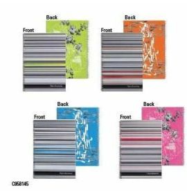 #958546 Clairefontaine Wild Stripes Wirebound Notebooks 6 x 8 ¼ Lined Assorted Covers 90 sheets